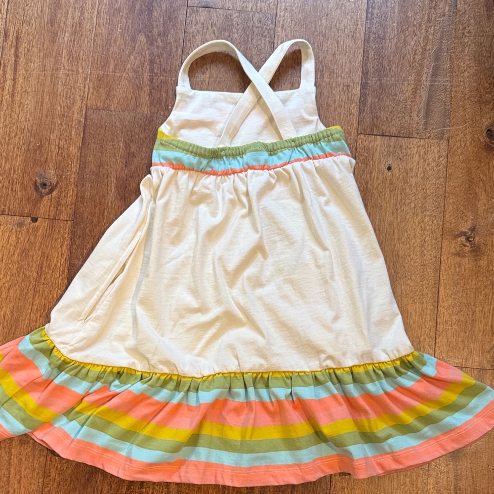Hanna Andersson Striped Dress in Pink, Yellow, and Blue - Picture 2 of 2
